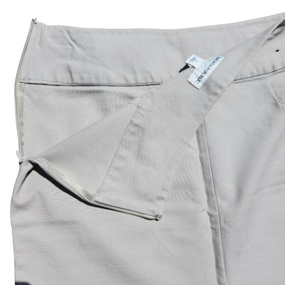 Banana Republic Women's Size 8 Khaki Pencil Skirt Cotton Blend Back Slit - Picture 4 of 8
